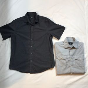 LOT (2) Claiborne Short-sleeve Collared Shirts